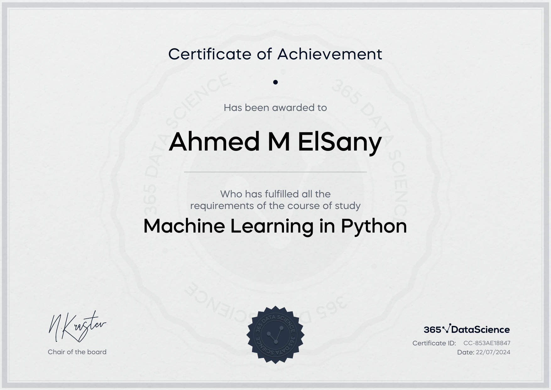 Machine Learning in Python